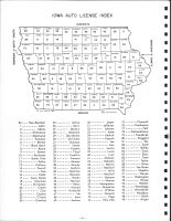 Iowa Auto License Index Map, Hardin County 1966